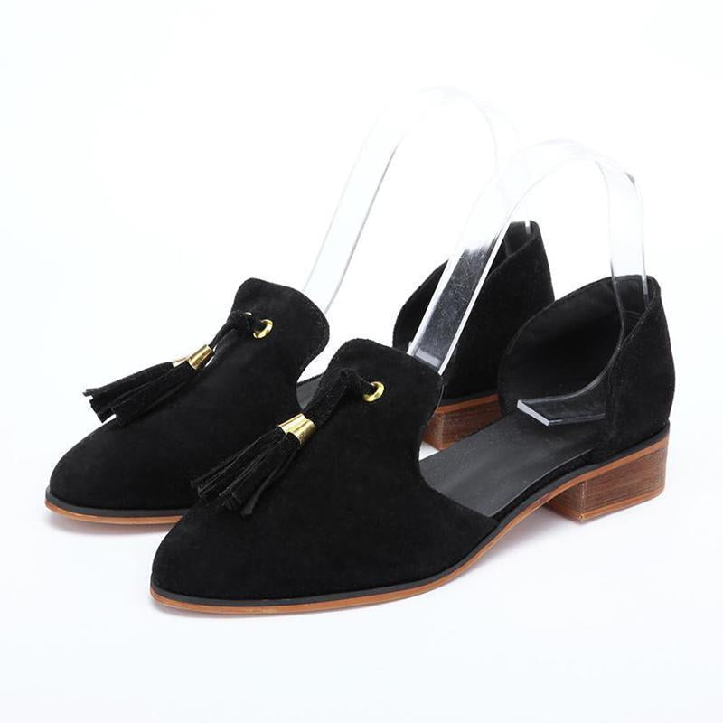 Women Flat Heel Artificial Suede Plus Size Loafers