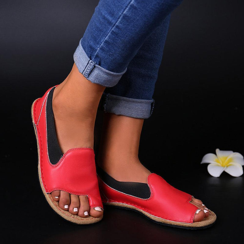 Big Size Women Casual Comfy Clip Toe Slip On Flat Sandals