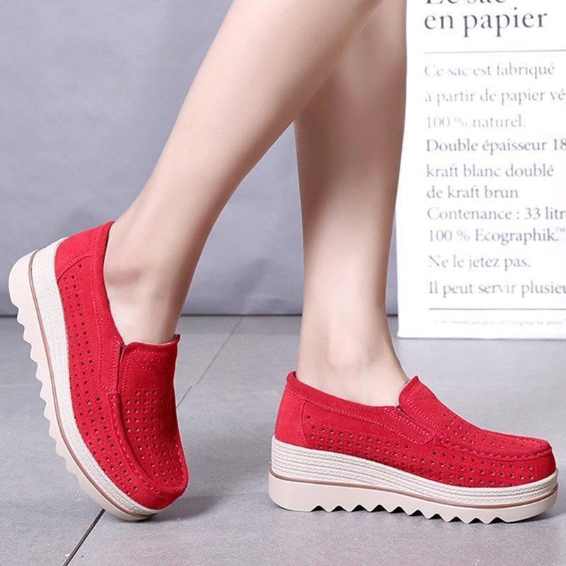 Women Flocking Creepers Casual Comfort Slip Slop Shoes