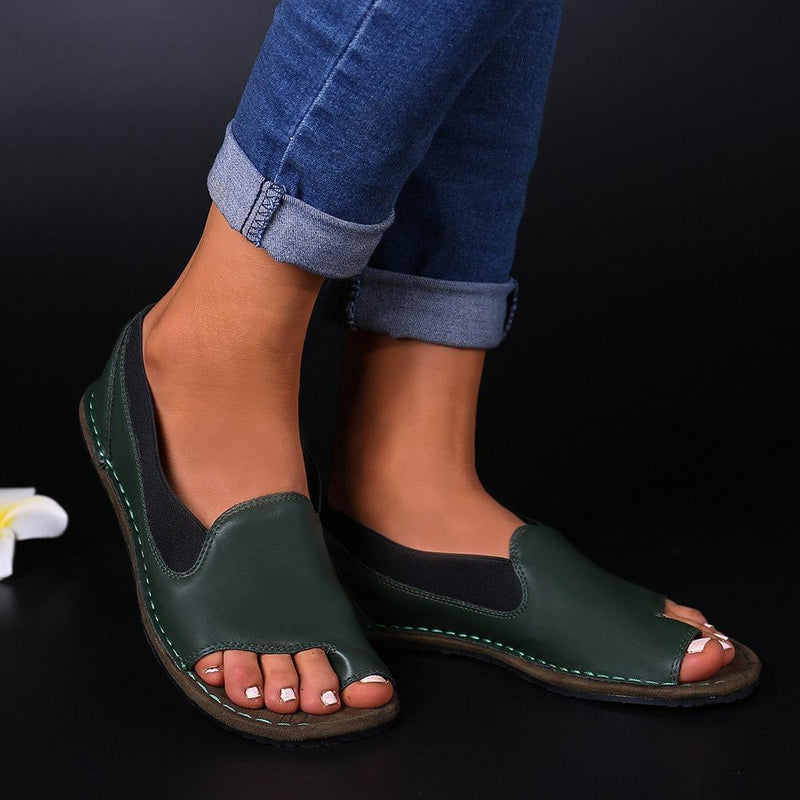 Big Size Women Casual Comfy Clip Toe Slip On Flat Sandals